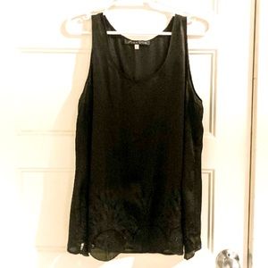 Women’s XL Black sleeveless silky blouse-worn once